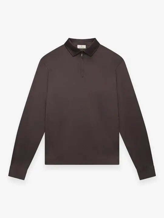 VALENZA Polo PoloZip L/S Asphalt