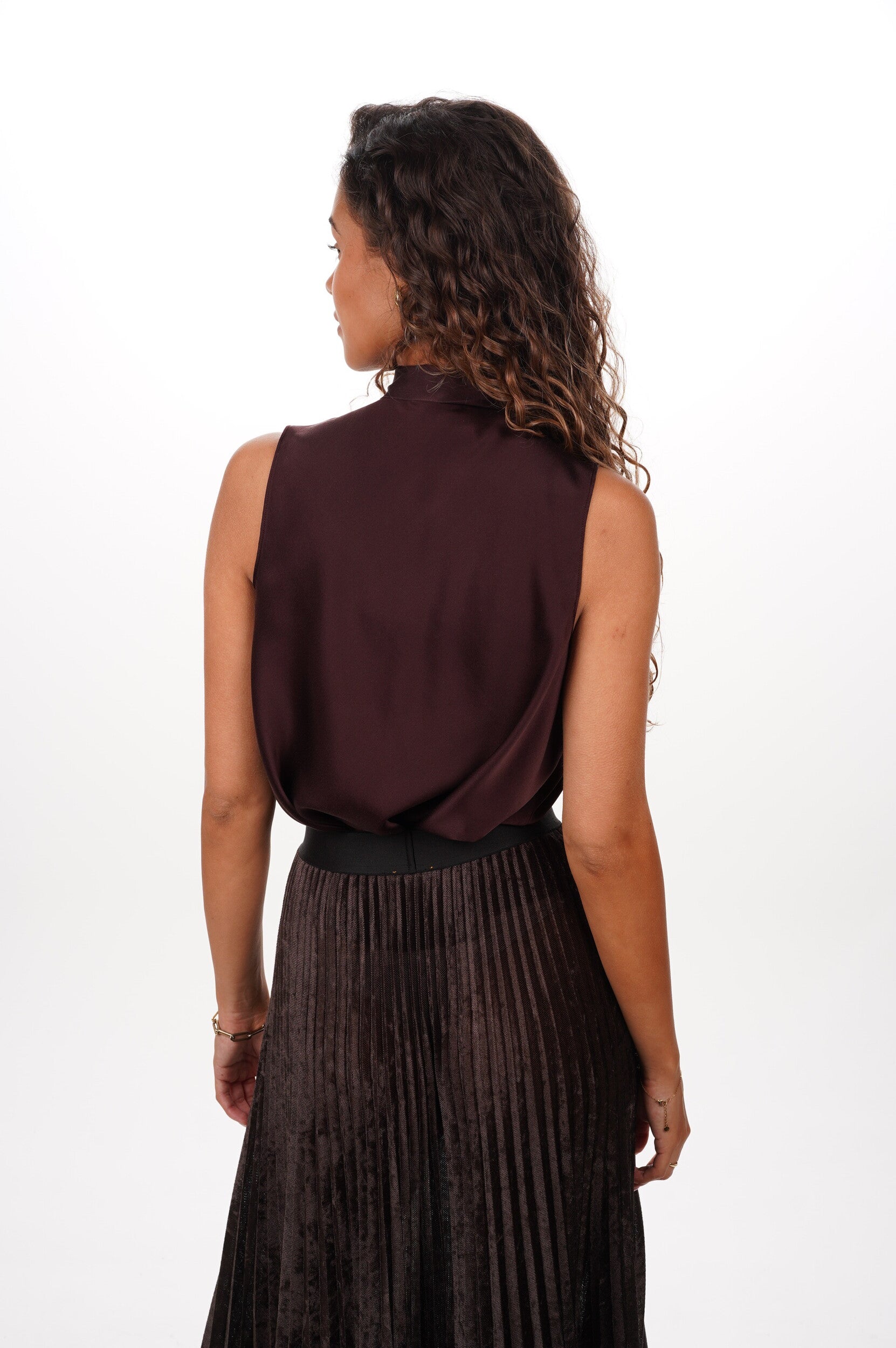 FORTE FORTE Top Silk satin lavallisre 