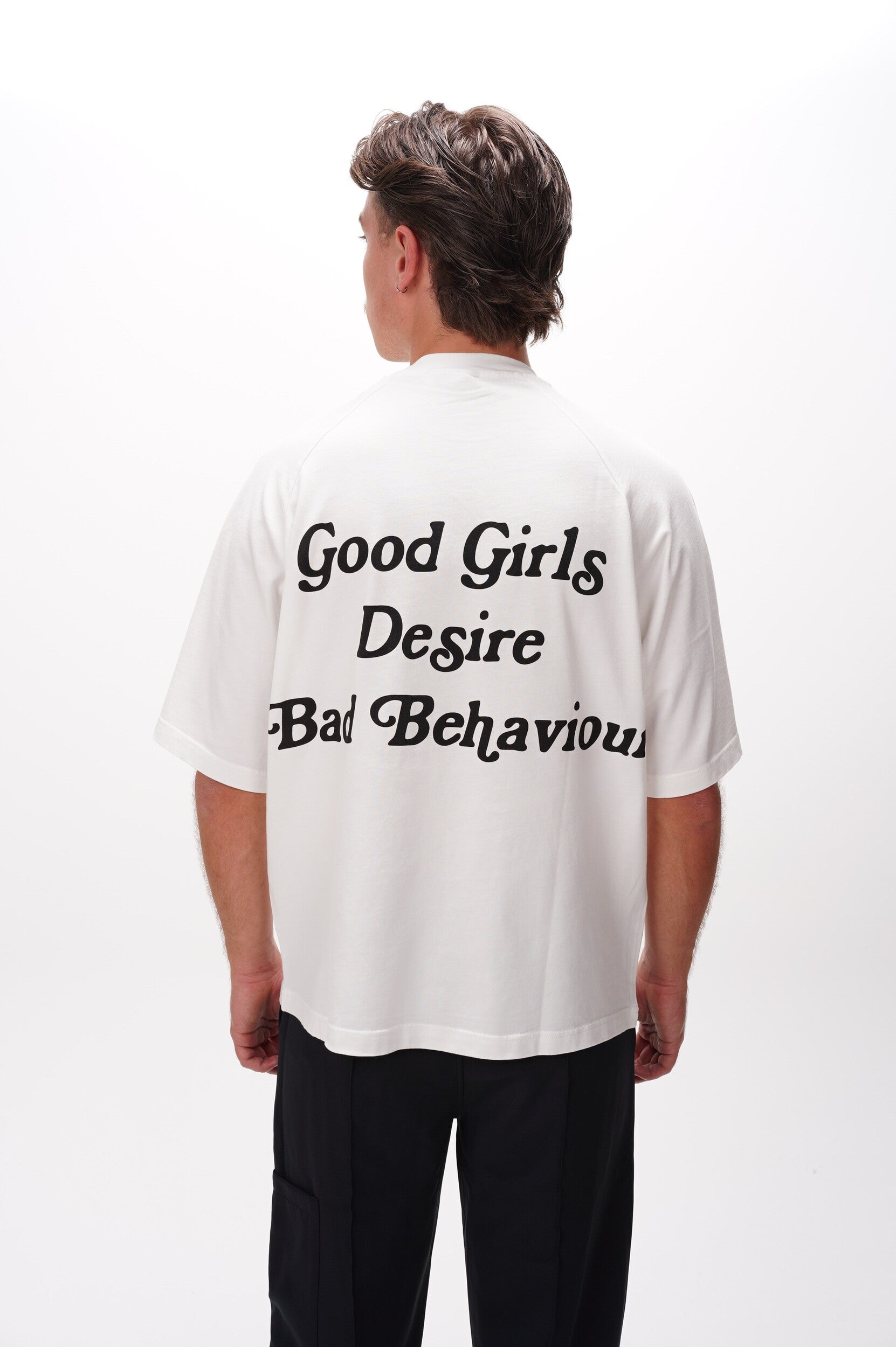 BAD BEHAVIOUR T Shirt Good Girls T-shirt White/Black