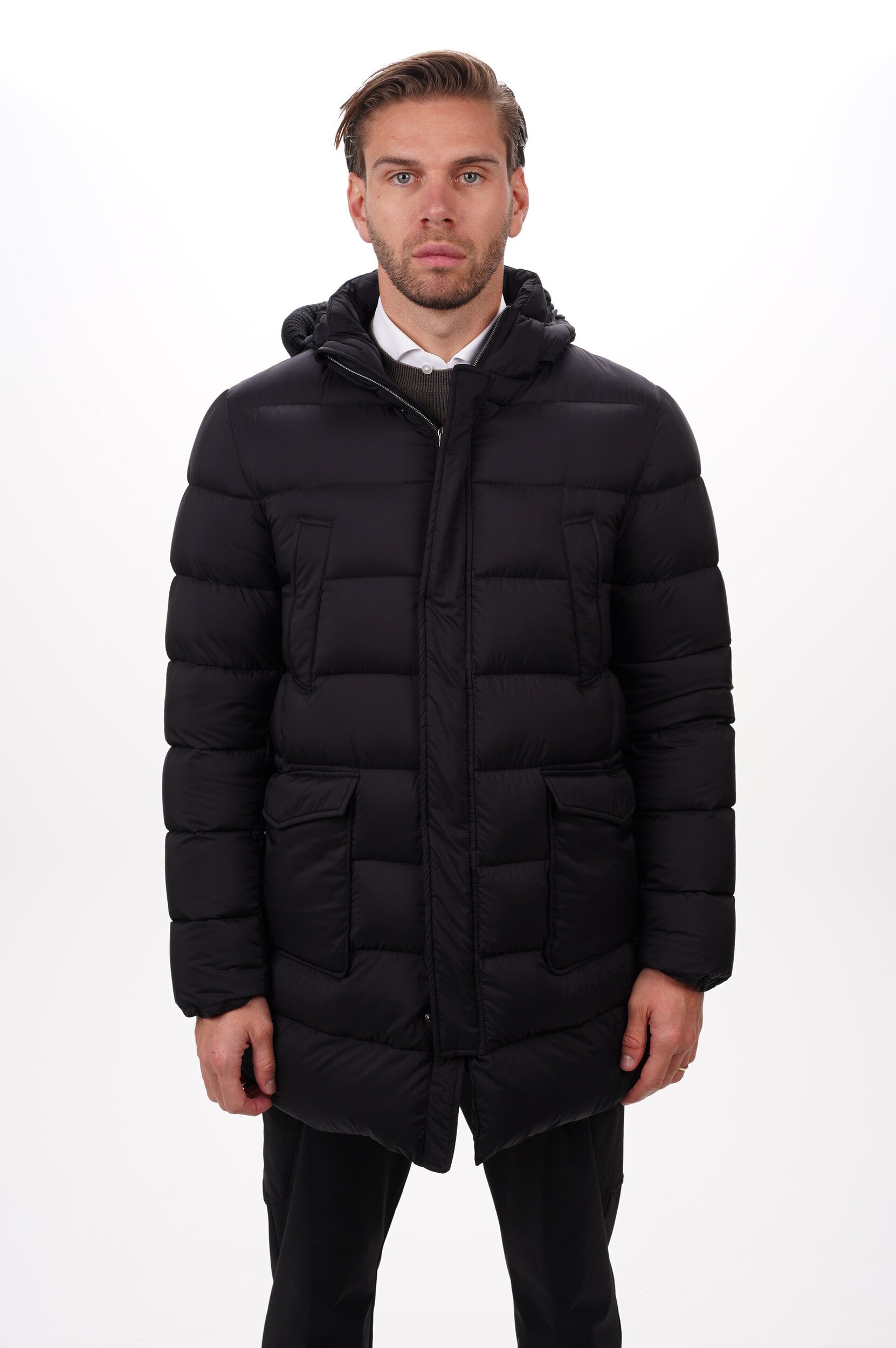 HERNO Coat Mens woven half coat