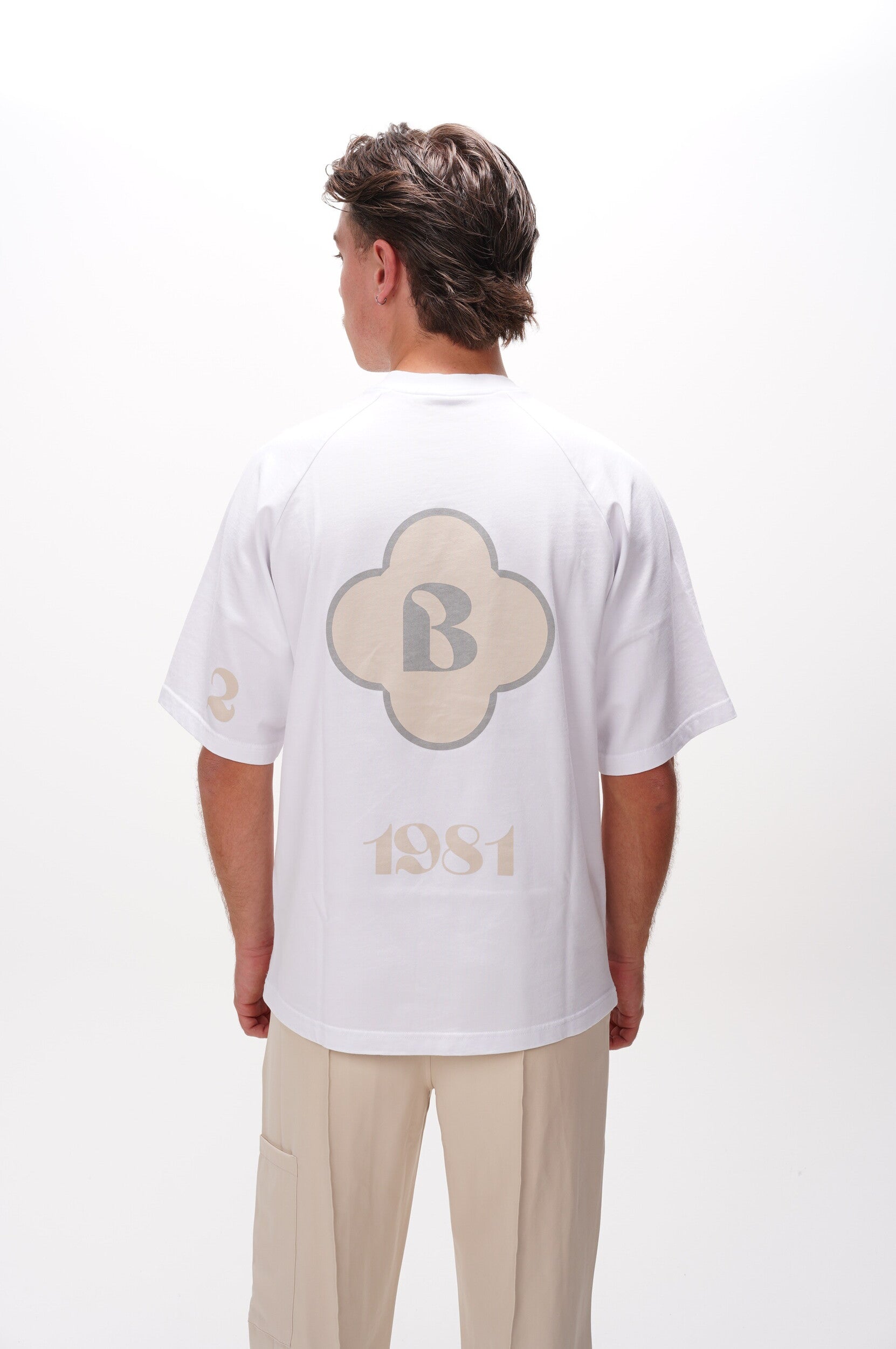 BAD BEHAVIOUR T Shirt Klaver t-shirt wit/beige 
