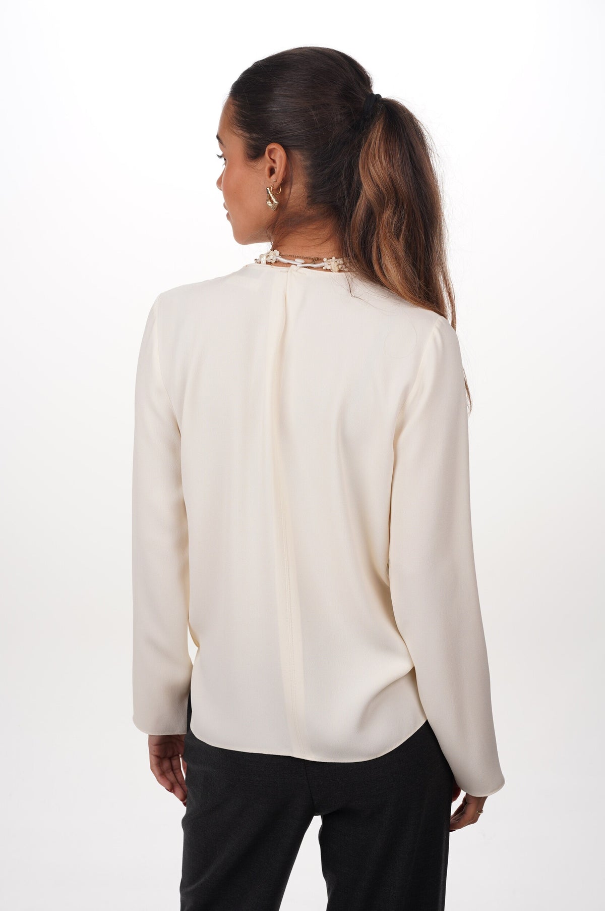 FORTE FORTE Top Matte envers satin long sleeves