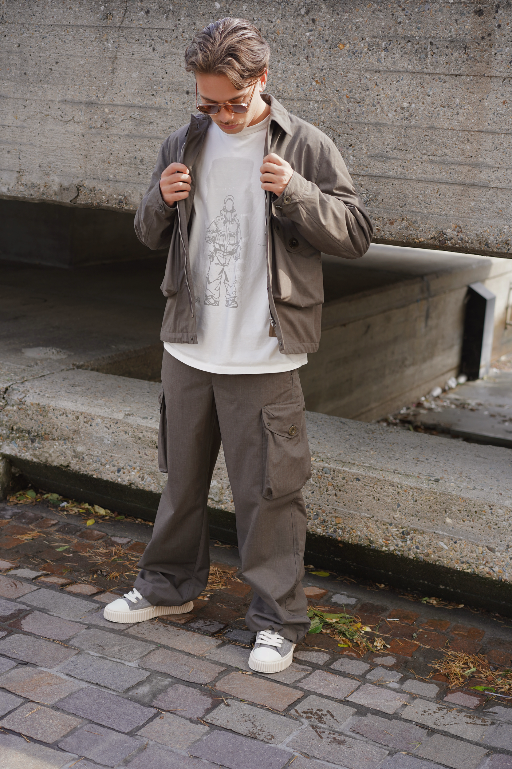 TEN C Trousers PANTALONE CARGO VERDE
