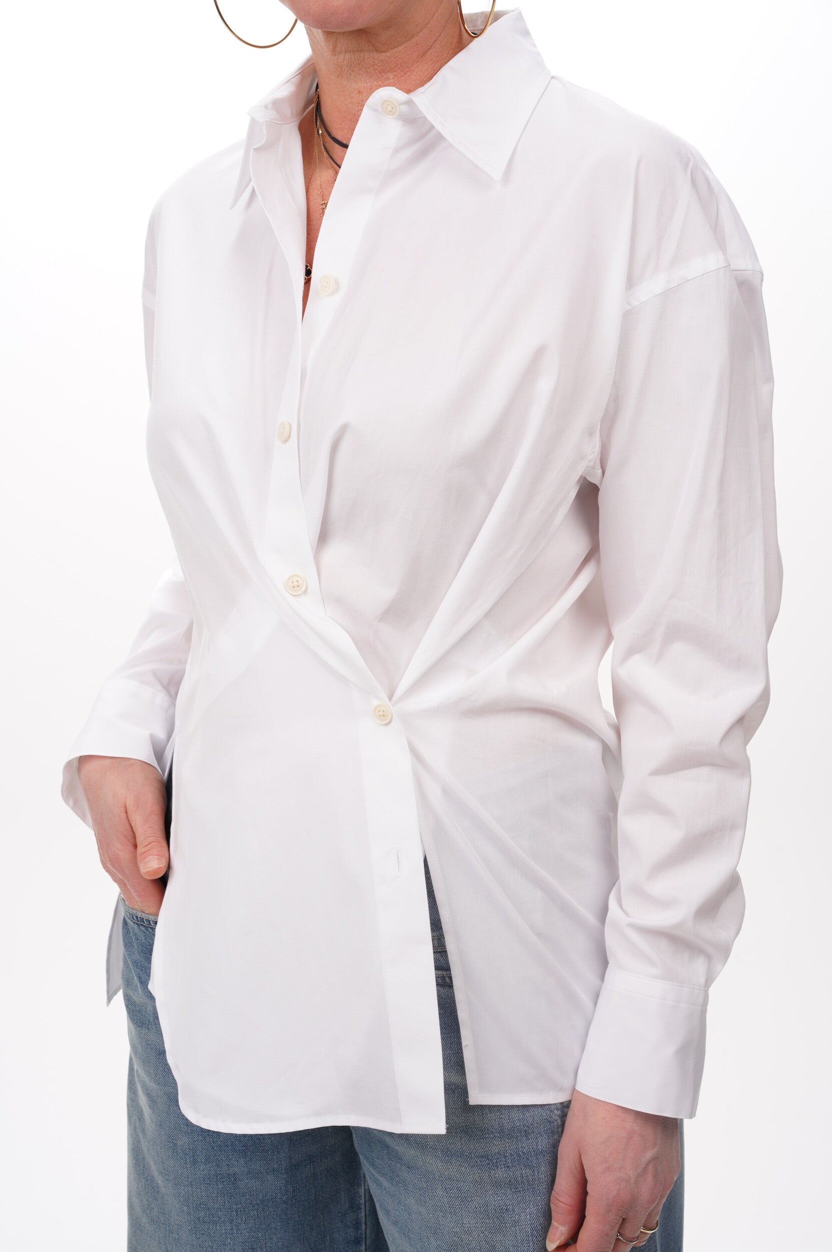 VINCE Blouse Covertible button down