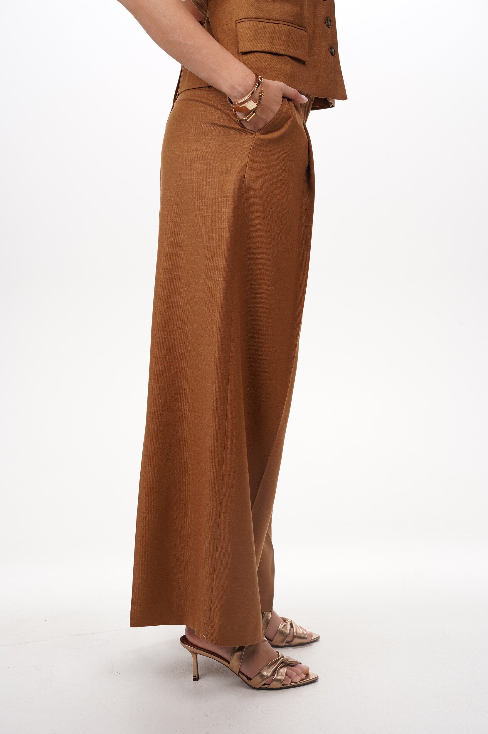 HERSKIND Trousers Lotus mid waist 