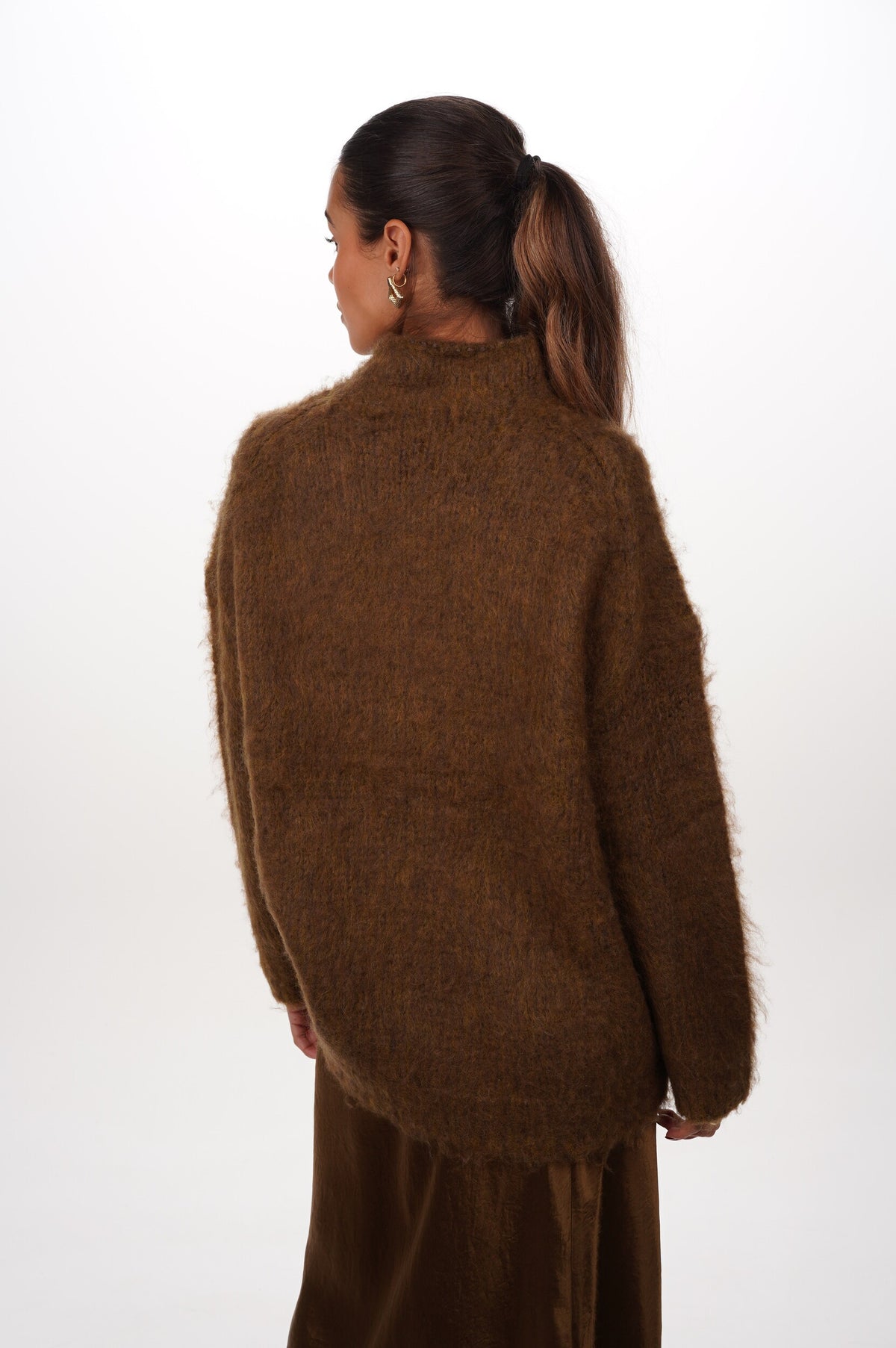 VINCE Pull OVERSIZED BRUSHED MOCK NK