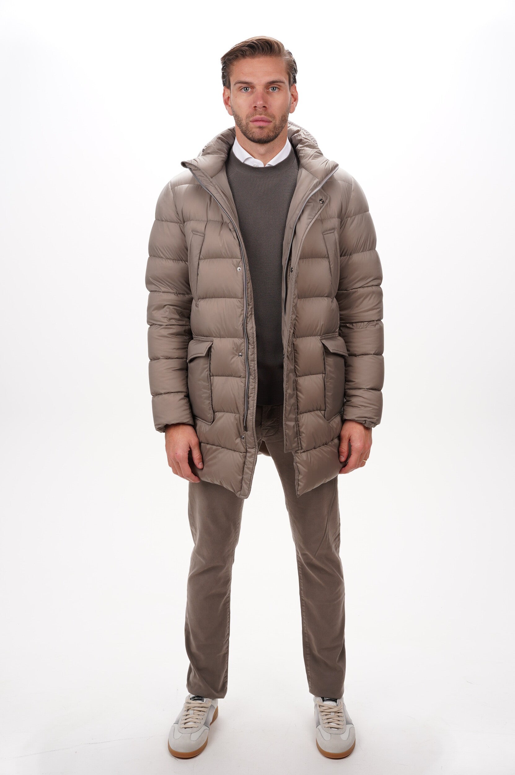 HERNO Coat Mens woven half coat