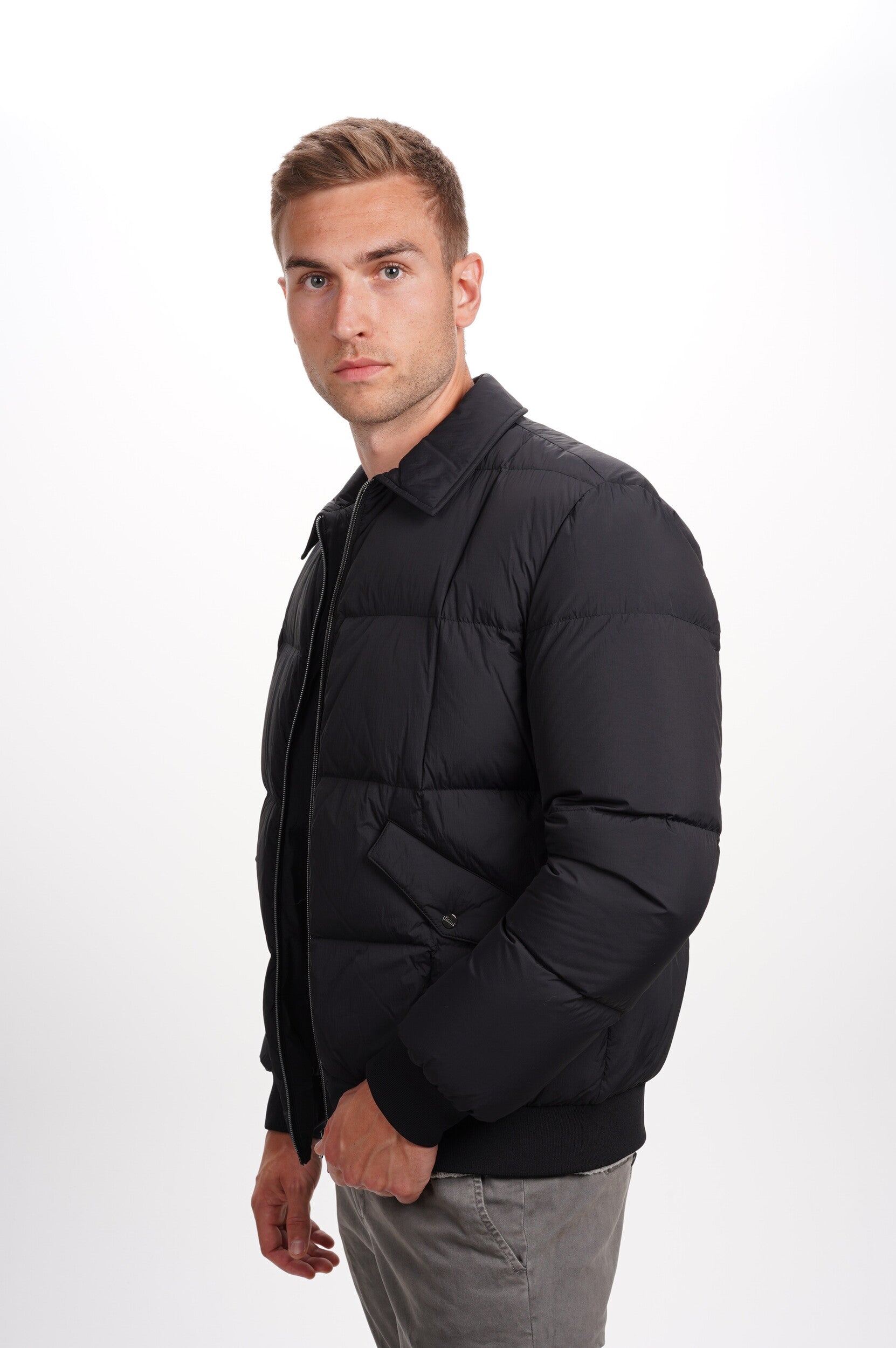 HERNO Jack Men's Woven Jacket Black