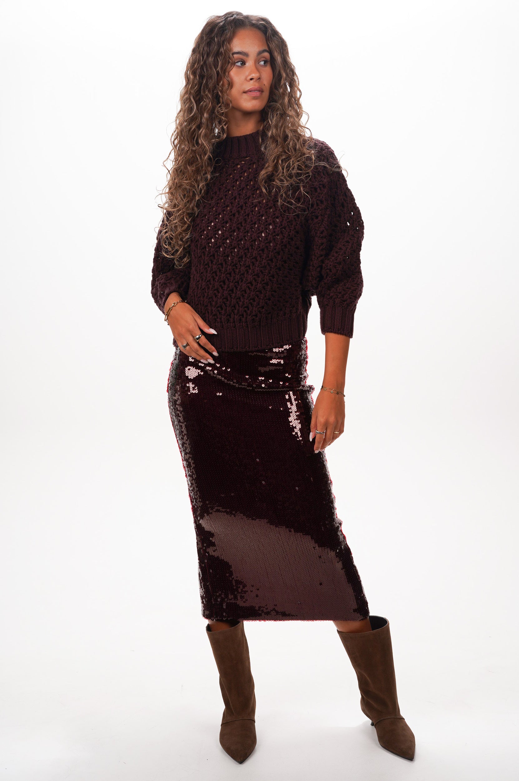 ROTATE Skirt Sequins pencil