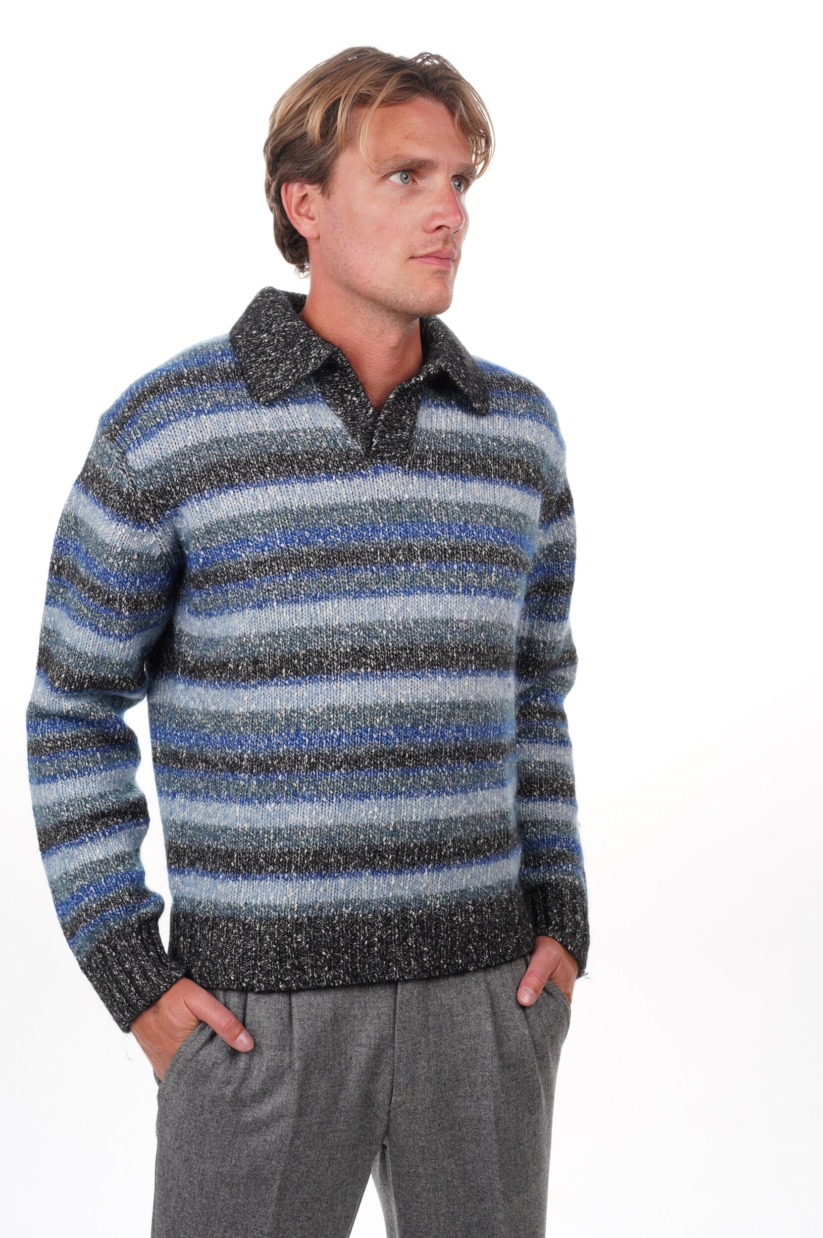 NN07 Pull Erling Polo Navy Multi