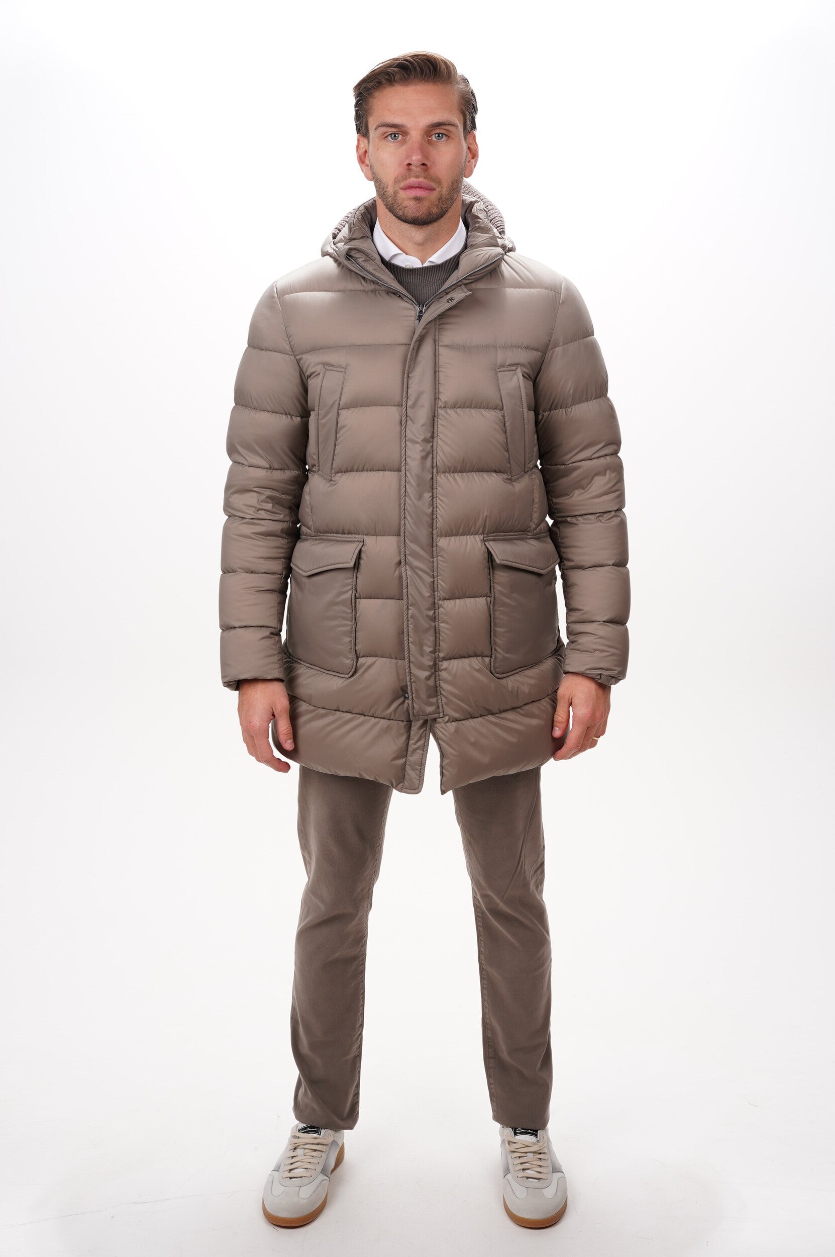 HERNO Coat Mens woven half coat