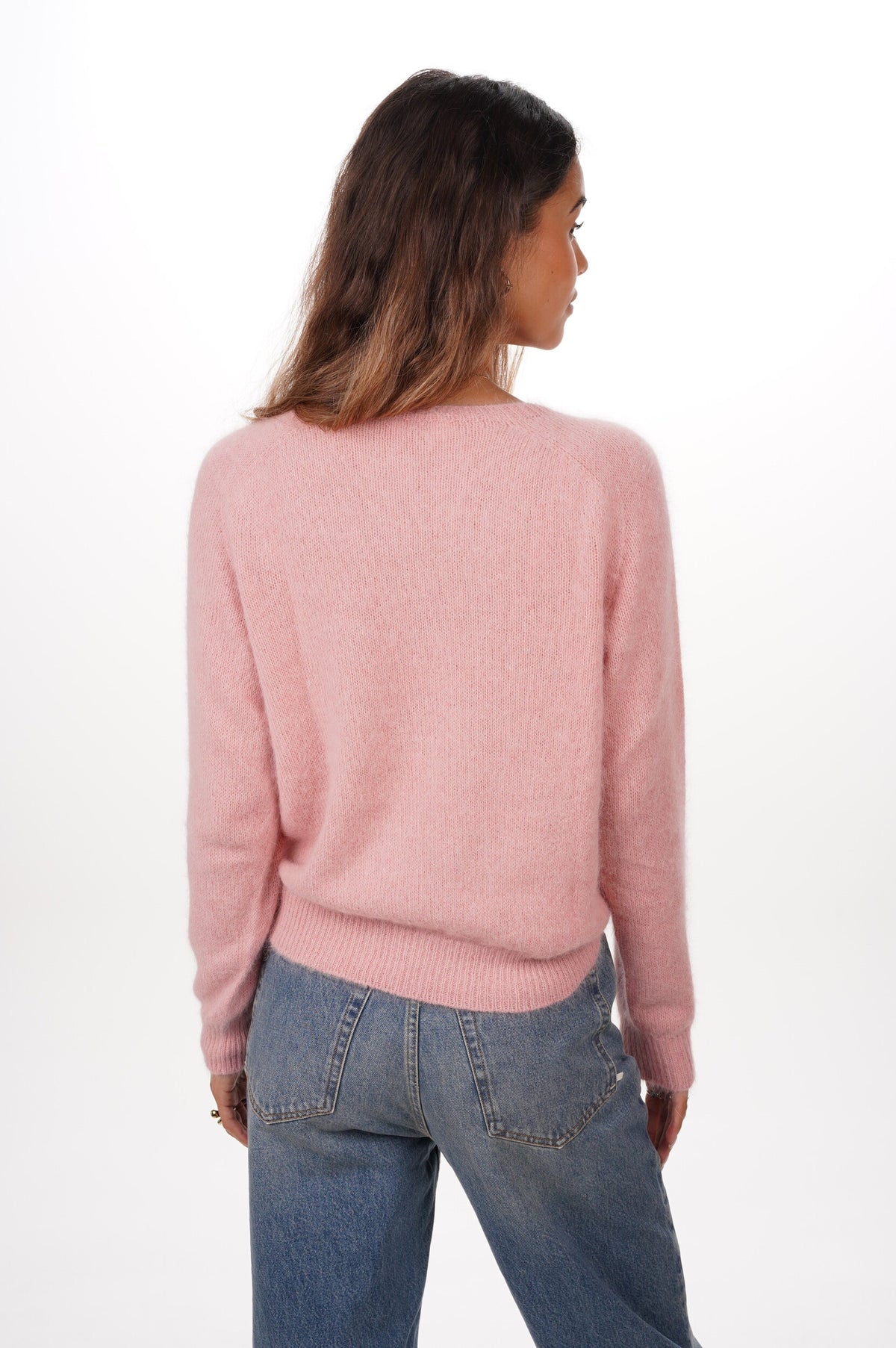 ROBERTO COLLINA Pull GIROCOLLO BOXY ML ROSA