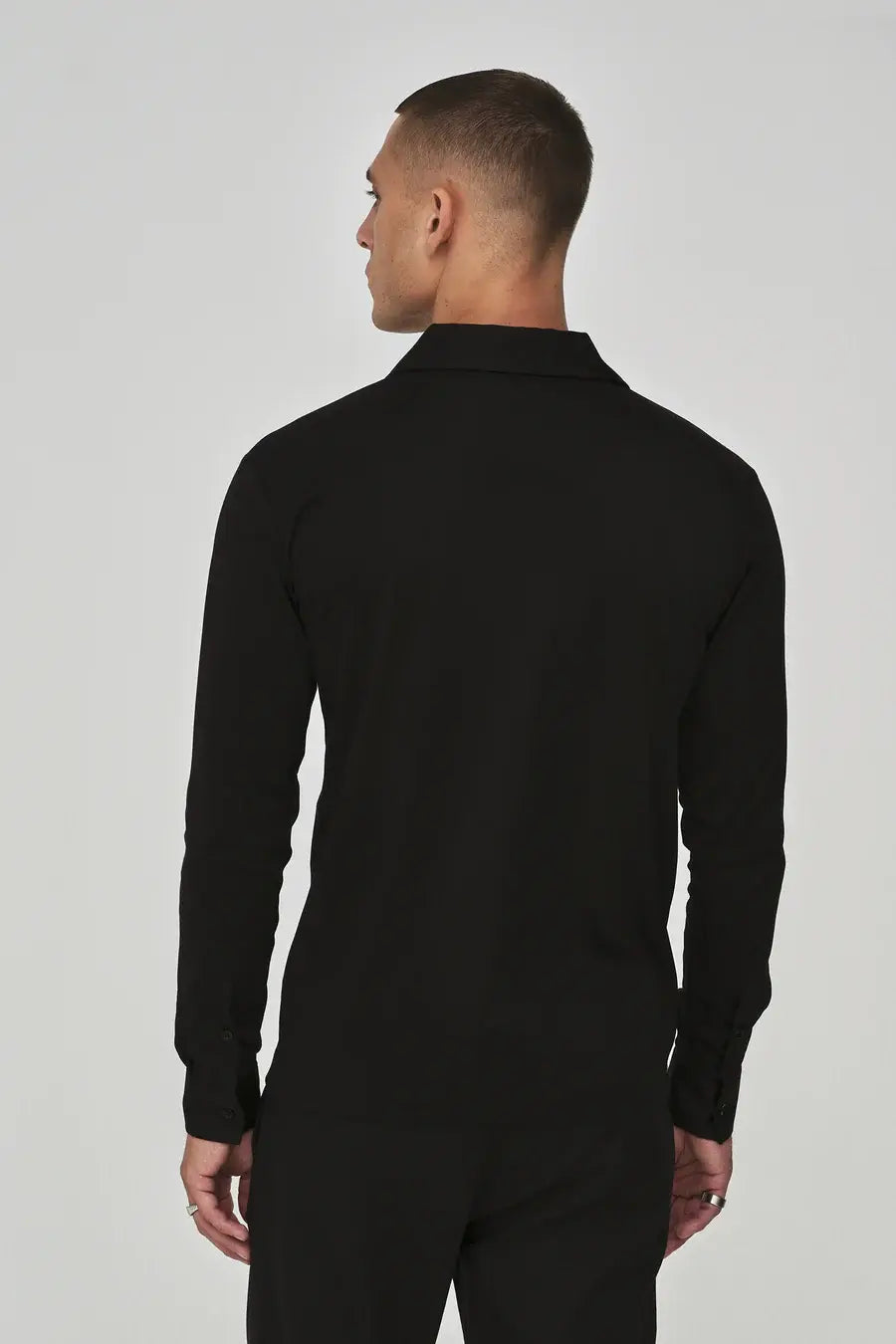 VALENZA Polo PoloZip L/S Black
