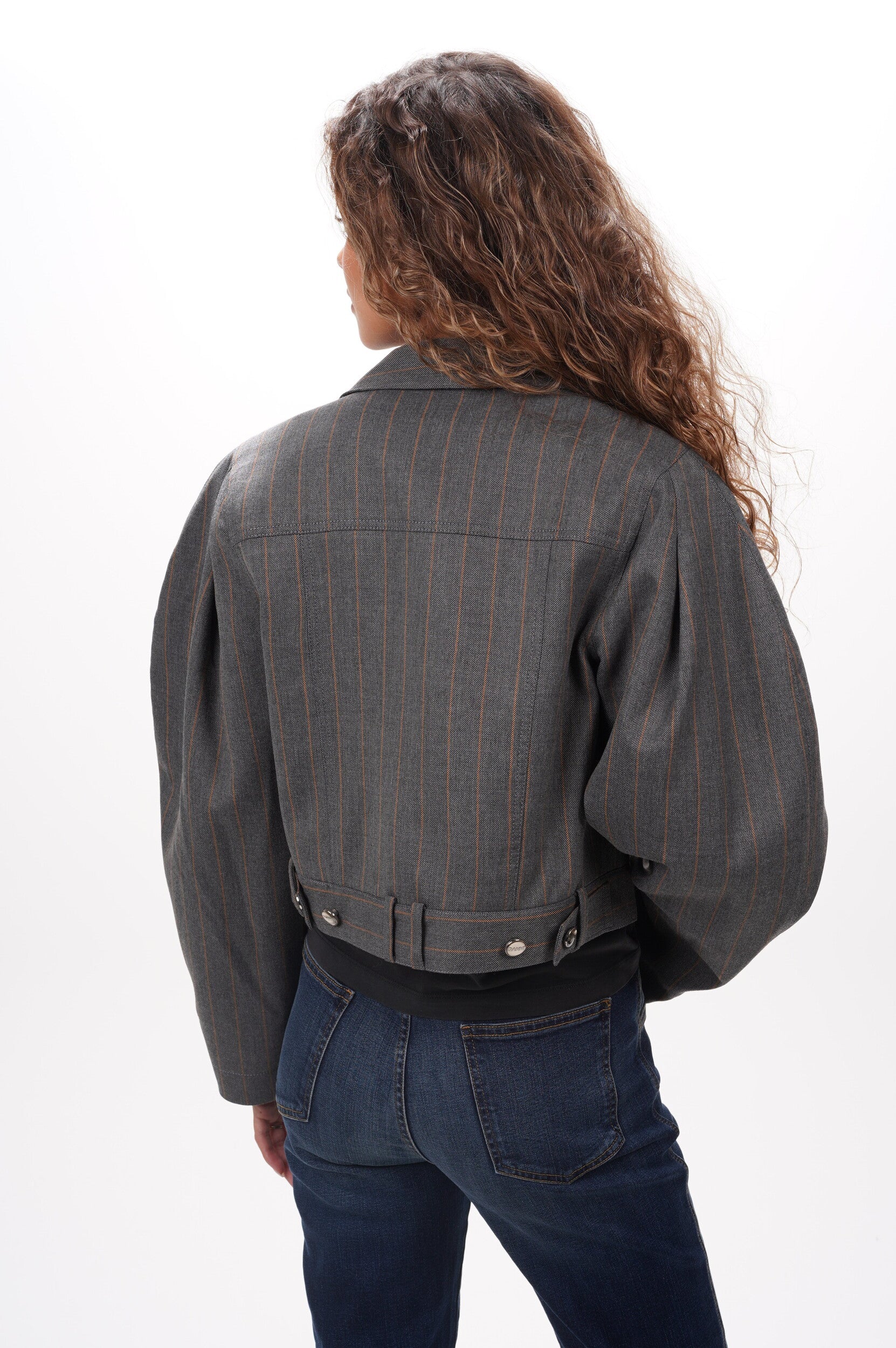 GANNI Jack Brushed wool stripe