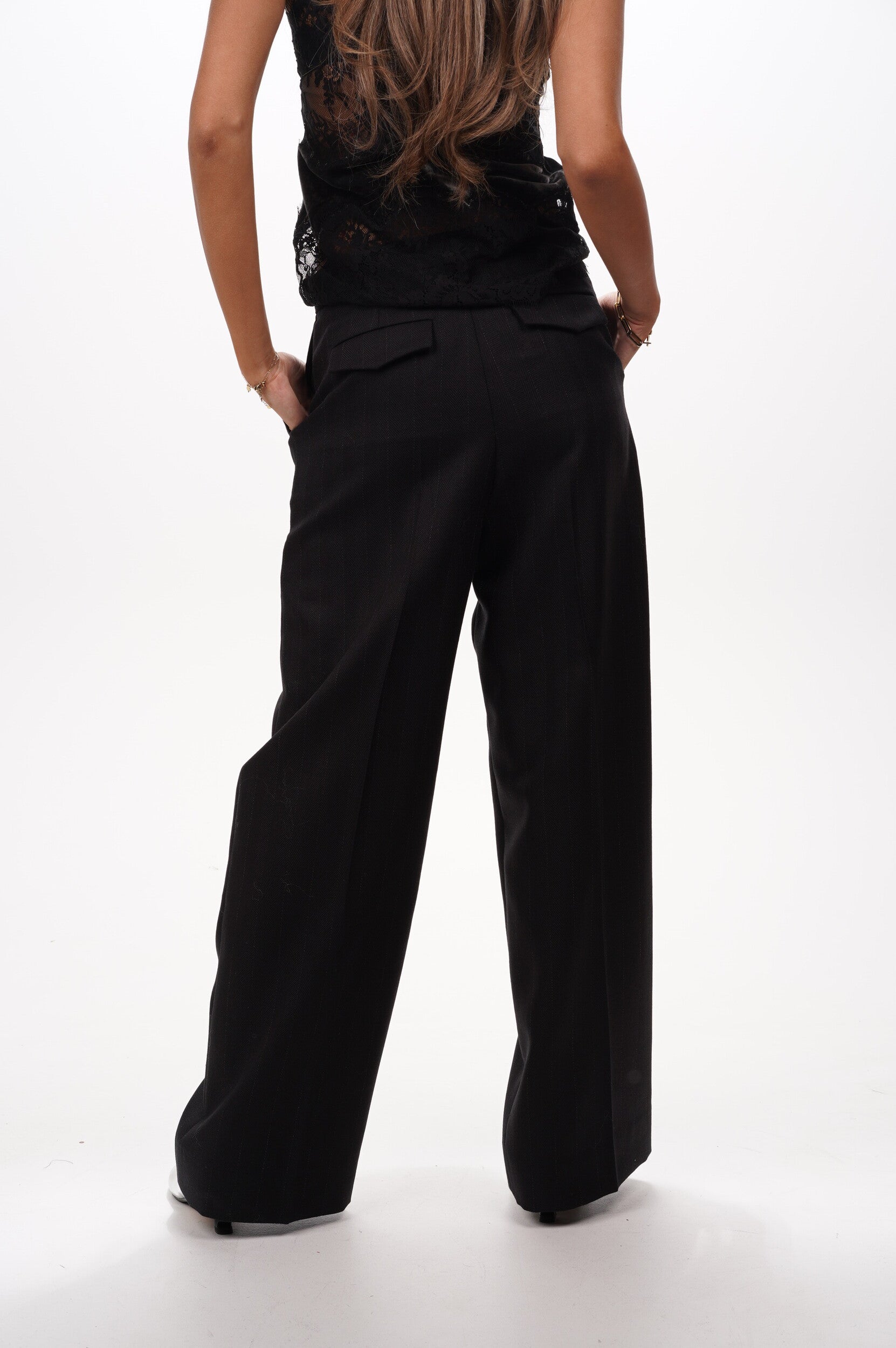 HERSKIND Trousers Powel wool low waist 