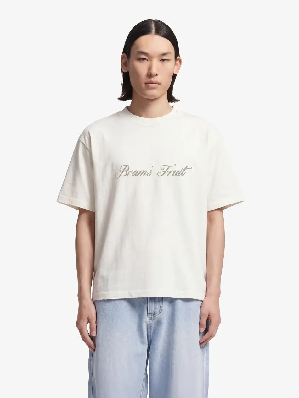 BRAMS FRUIT T Shirt Distressed Script Logo t-shirt