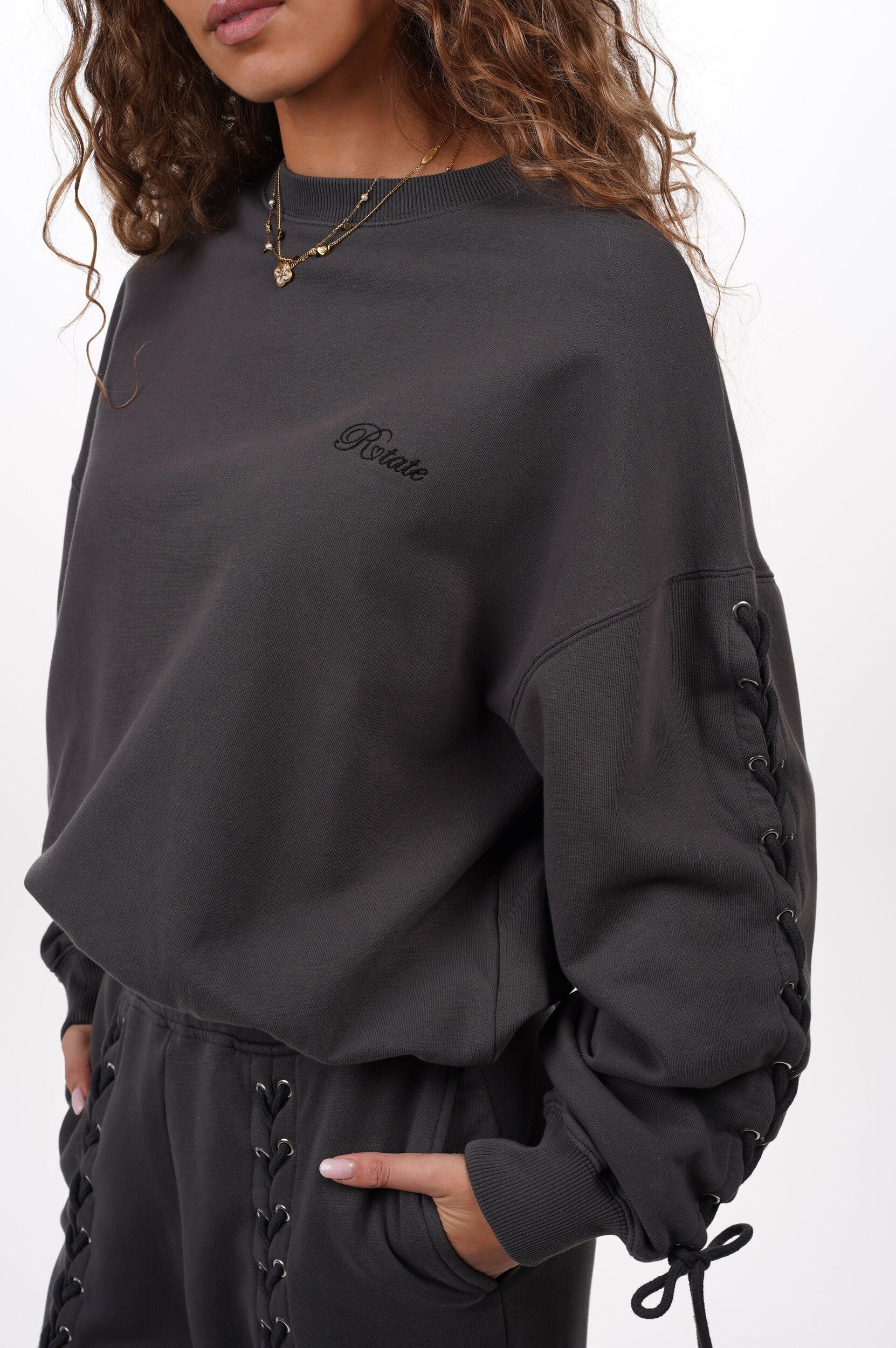 ROTATE Pull Sui Lacing crewneck