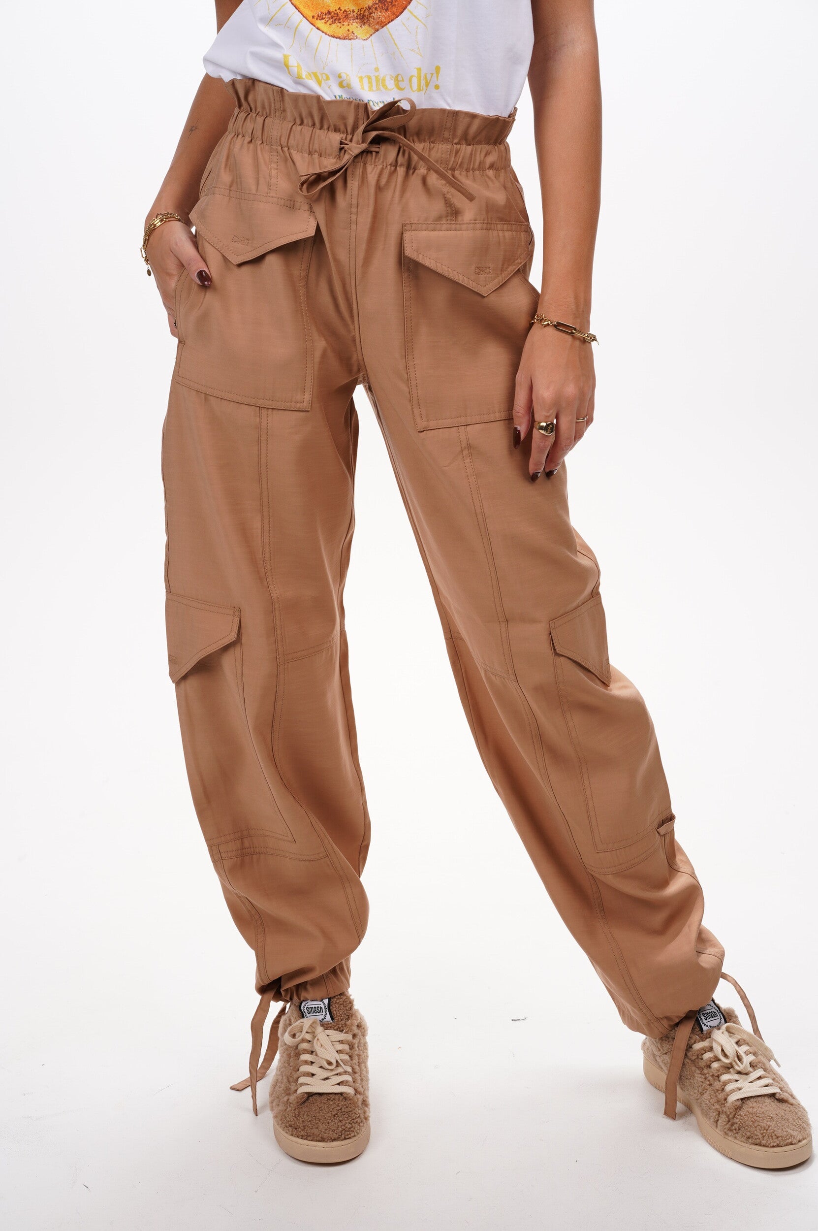 GANNI Trousers High waist pocket pants