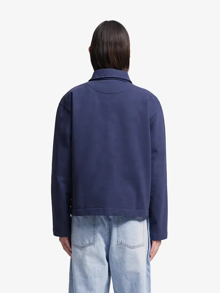 BRAMS FRUIT Pull Script Logo Full Zip - Navy