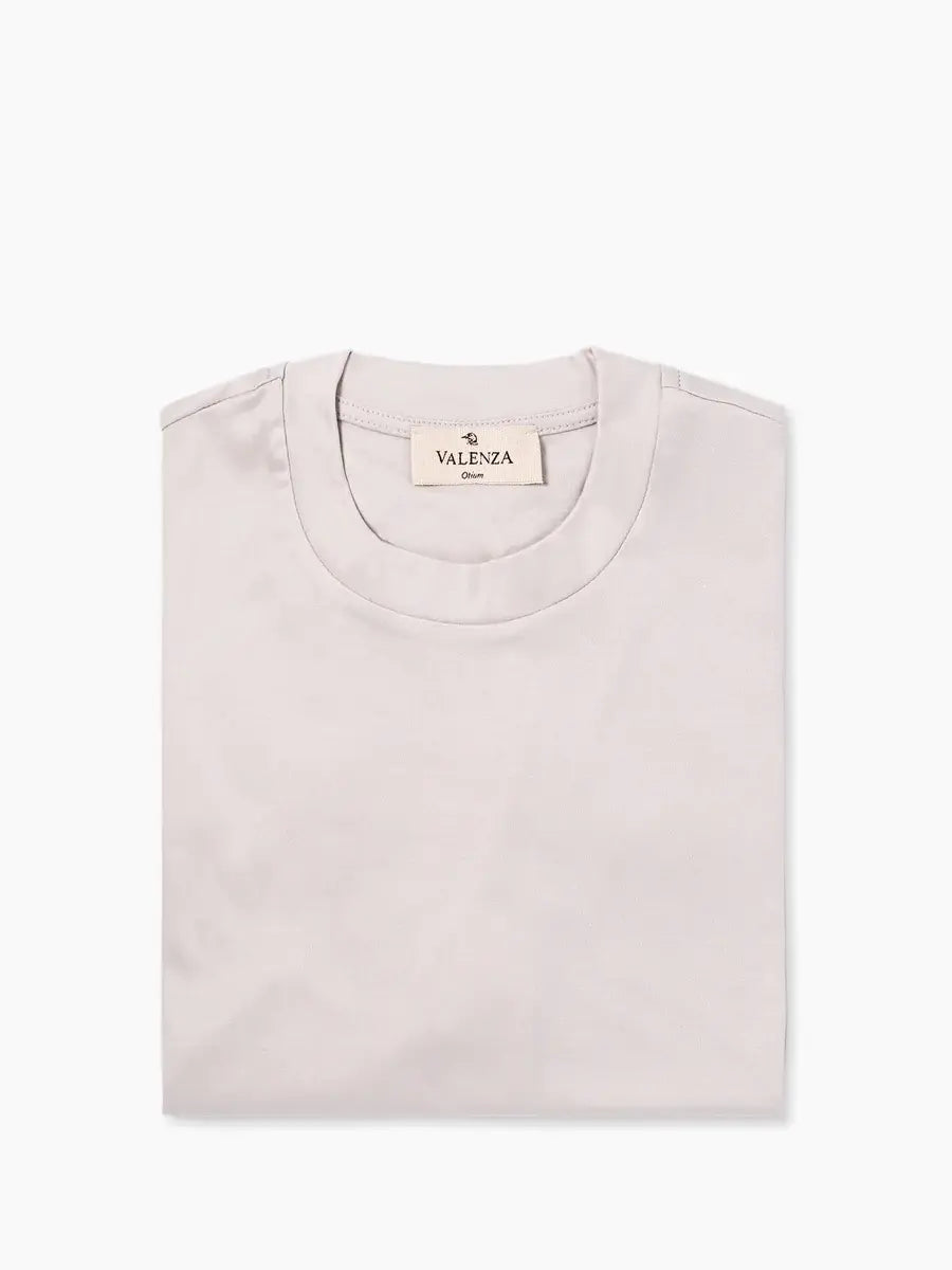 VALENZA T Shirt Supima pearl grey