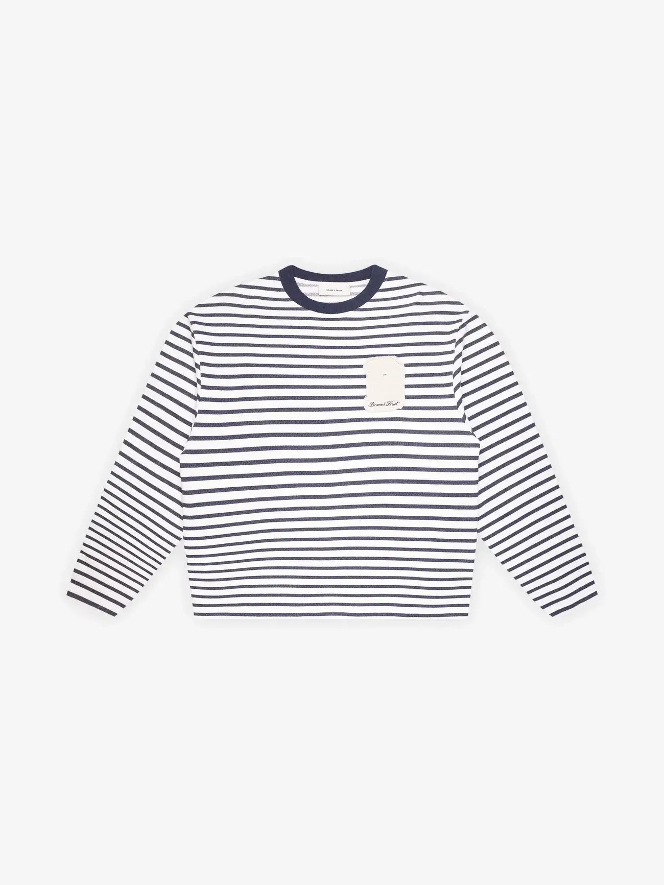 BRAMS FRUIT T Shirt Varsity Striped Longsleeve - Navy