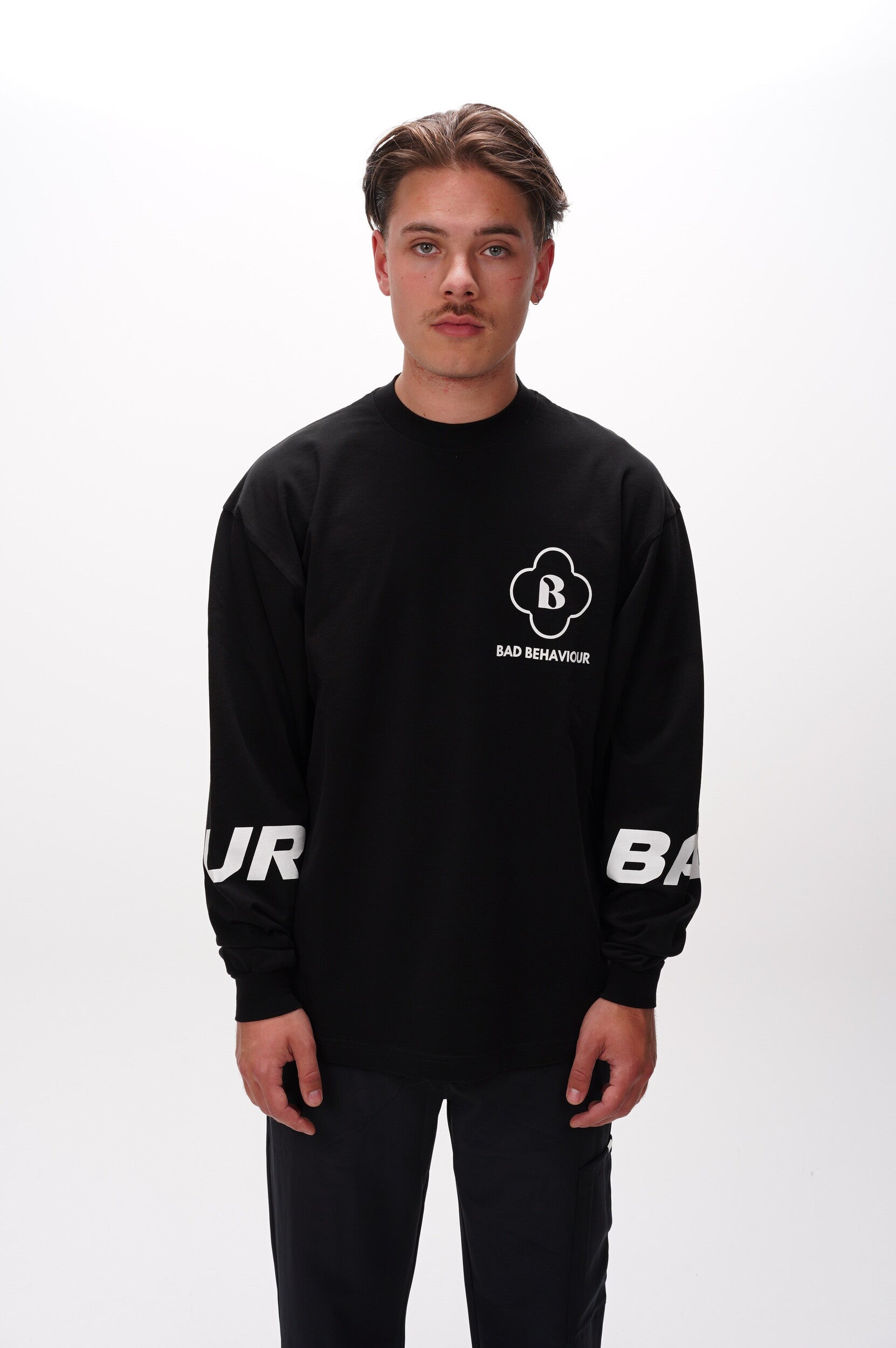 BAD BEHAVIOUR T Shirt Black Longsleeve Bad Behaviour
