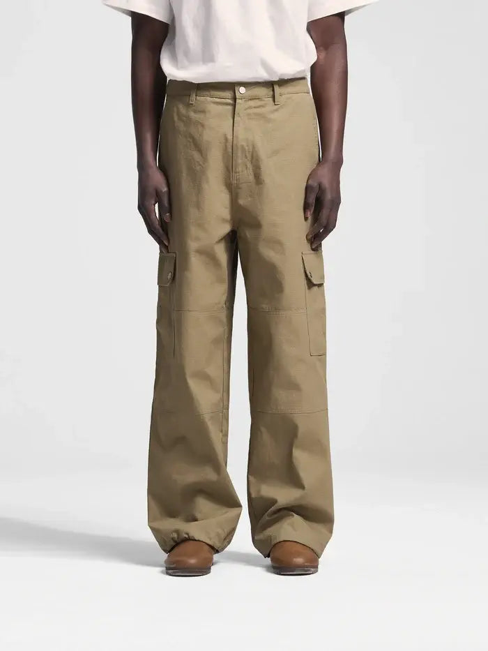 BRAMS FRUIT Trousers Ripstop Cargo Trousers - Olive Green