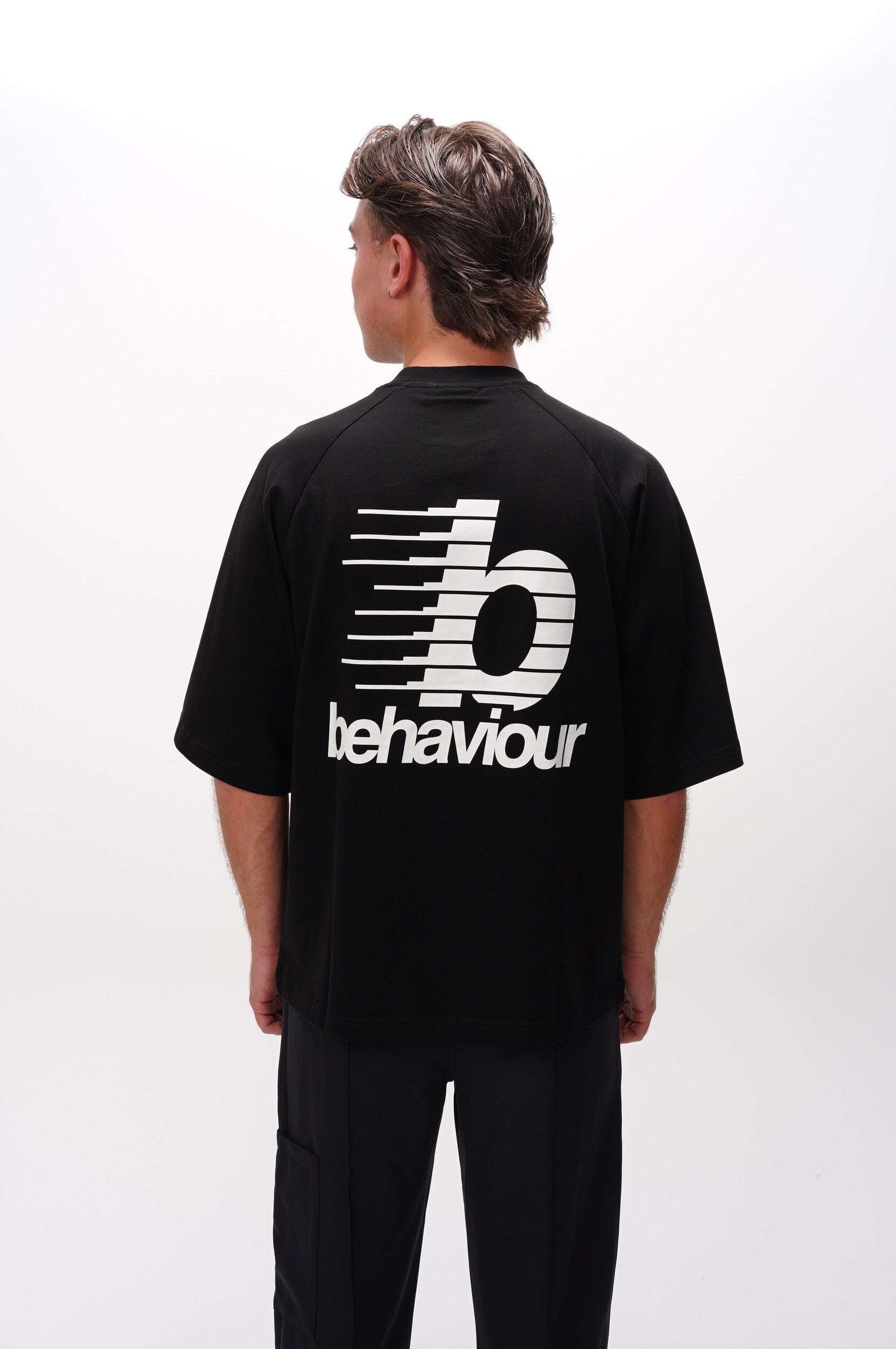 BAD BEHAVIOUR T Shirt Phantom Elbow Sleeve Black