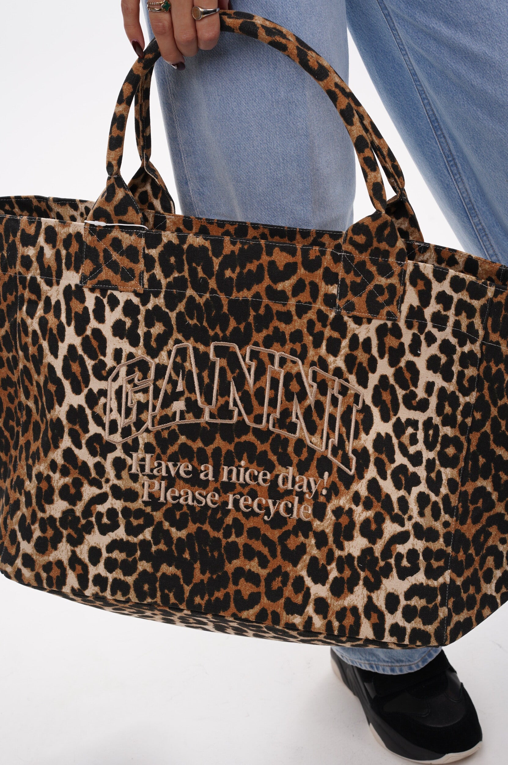 GANNI Bag Shopper XXL print