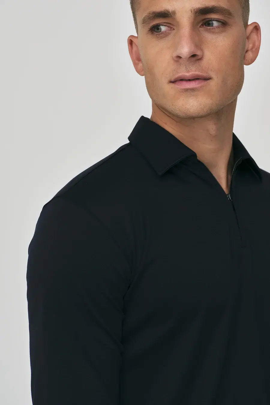 VALENZA Polo PoloZip L/S Navy