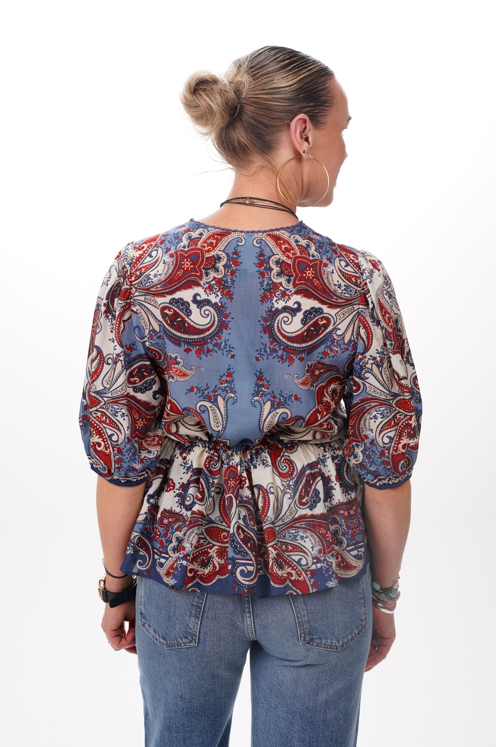 FARM RIO Top Paisley scarf cream