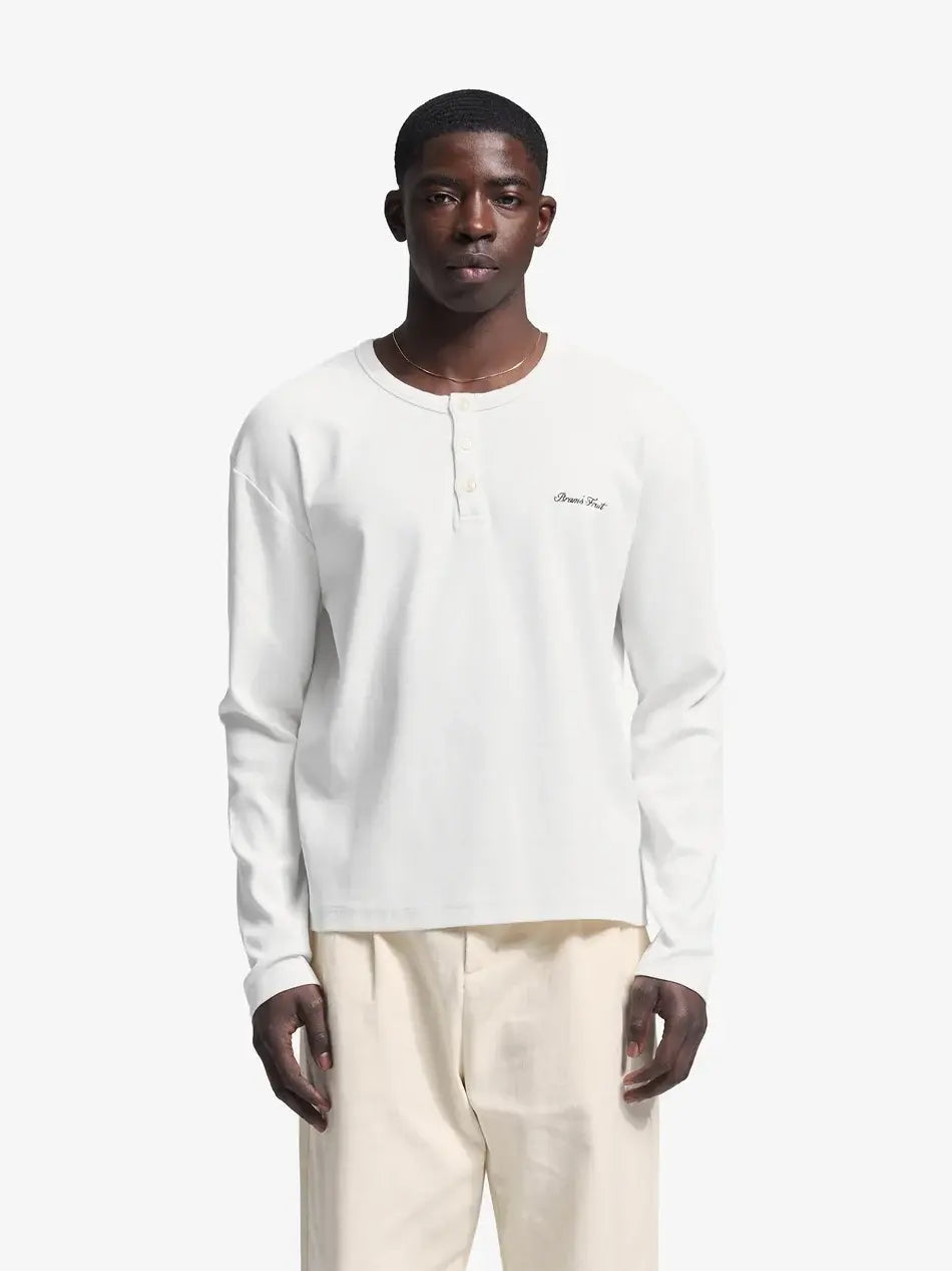 BRAMS FRUIT Polo Script Logo Henley Longsleeve 