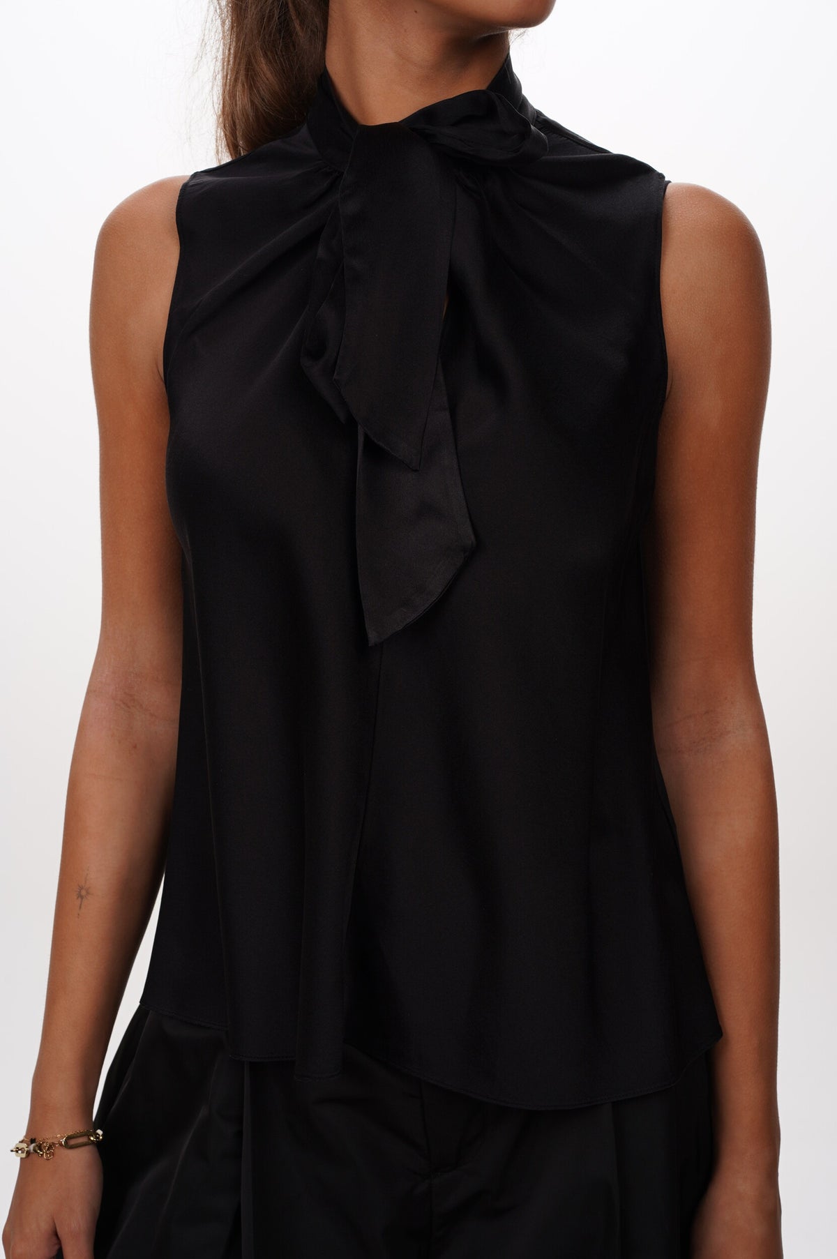 FORTE FORTE Top Silk satin lavallisre 